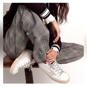 Golden Goose Deluxe Brand White Sneakers with Silver Star